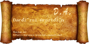 Darázsi Arszlán névjegykártya